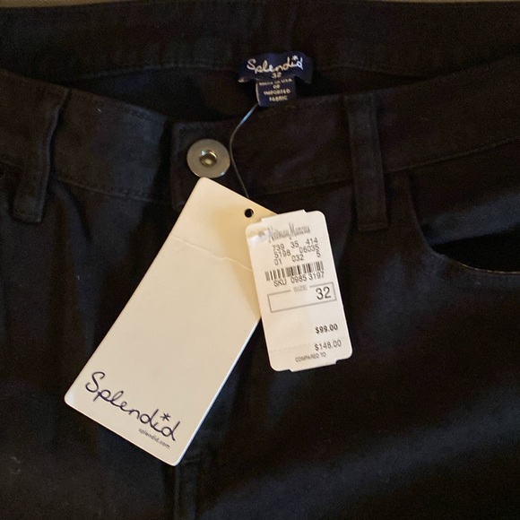 NWT Splendid Jeans, 32, Bought at Neiman Marcus, inseam 29”, black - Picture 5 of 5